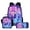 Pattern 1, variant on New cartoon anime 3D Korean-style Neon Demon Squad cool printed large-capacity backpack lunch bag three-piece set