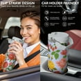thumbnail image 6 of 1pc Rose 30oz Tumbler with Straw & Handle - Insulated Stainless Steel Cup | Holiday Gift for Man Women (Christmas, Valentine's, Birthday), 6 of 7