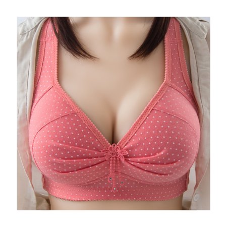 

Large Size Underwear Large Size Underwear Without Underwire Back Clasp Comfortable Breathable Bra Shrimp Red 36/80 (BC Cup)