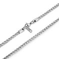 thumbnail image 6 of HZMAN 3.0mm Stainless Steel Wheat Silver Chain Necklaces for Men & Women 16" -30", 6 of 8