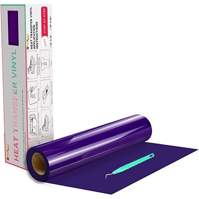 Rollos de vinilo de transferencia de calor HTVRONT, color morado, 30,5 cm x 6 m