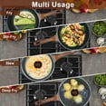 thumbnail image 5 of Nonstick Wok Pan with Glass Lid for All Stoves 11 Inch, 5 of 6