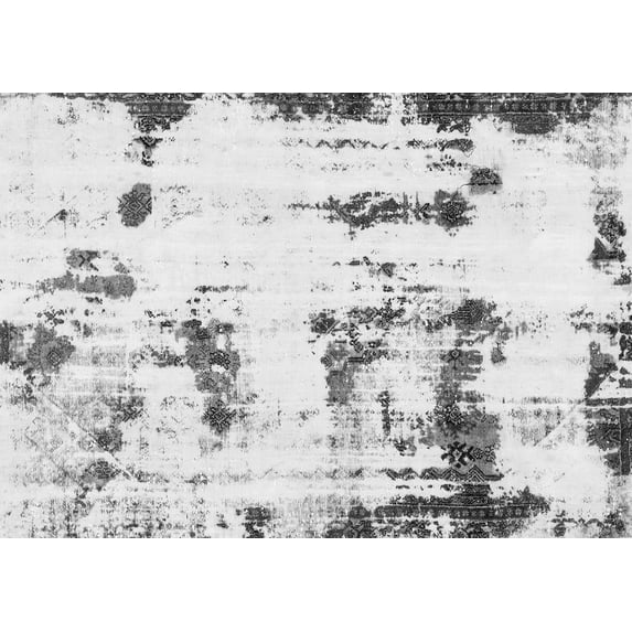 Ahgly Company Indoor Rectangle Abstract Gray Modern Area Rugs, 7' x 10'