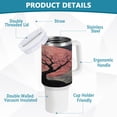 thumbnail image 4 of 40 Oz Car Handle Water Bottle Water Cup Water Bottle Water Jug Coffee Cup Travel Water Bottle Cool Cherry Trees, 4 of 8