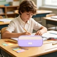 thumbnail image 4 of Leodye 1PCS Large Capacity Portable Pencil Box for office Travel Daily Supplies Storage -9.06*2.36*4.33IN, 4 of 9