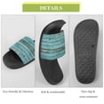 thumbnail image 7 of GZHJMY Stylish Slides for Women Men, Blue Wooden Board Soft Flexible Slip-on Sandals Slippers, 7 of 7