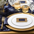 thumbnail image 2 of Smarty White Gold Rim Organic Plastic Wedding Value Set (120 Guests), 2 of 7