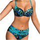 thumbnail image 2 of Traje de baño para mujer Cómodo Bikini de cintura baja Traje de baño Impreso Sin espalda Dividir Conjunto de traje de baño con aros OAVQHLG3B Store  lin121212, 2 of 3
