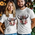 thumbnail image 3 of T-Shirts for Men, Western Cow Flower Crew Neck Cotton T-Shirt Men's Short Sleeve Retro Cowboy Cattle, 3 of 8