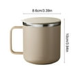 thumbnail image 3 of 13.5oz Coffee Mug with Handle, Double Wall Stainless Steel Insulated Lowball Tumbler Keeping Hot and Cold(Khaki), 3 of 6