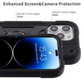 thumbnail image 5 of Compatible with iPhone 14 Pro Case 6.1 Inch with Built-in Ring Stand, Military Grade Drop Protection Full Body Rugged Heavy Duty Case 3 in 1 Protective Durable Cover. (Black), 5 of 13