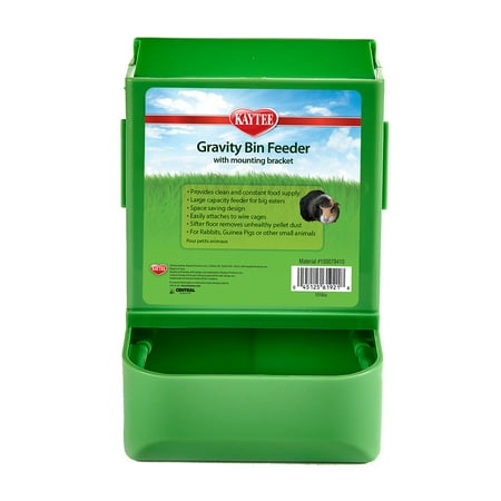 UPC: 0045125619218 | Kaytee Gravity Bin Feeder with Bracket for Rabbits Guinea Pigs & Small Animals