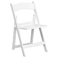 thumbnail image 6 of Flash Furniture 4 Pack 800 lb. Capacity White Resin Folding Chair with Slatted Seat, 6 of 13