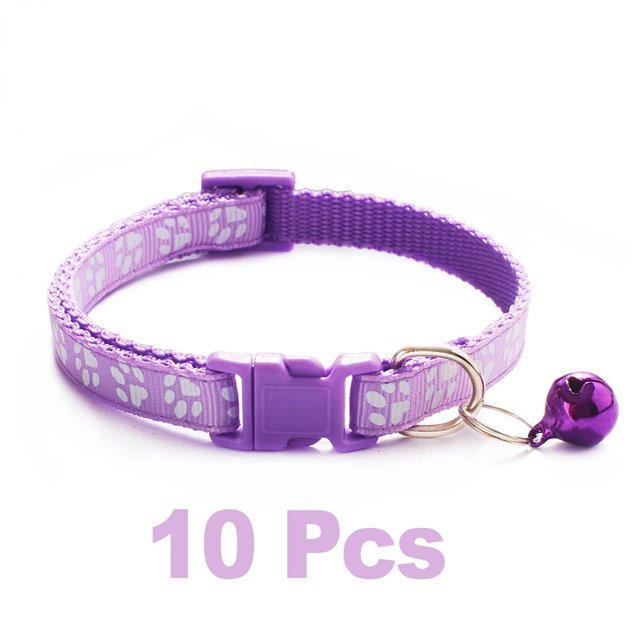 Wholesale With Bell Collars Delicate Safety Casual Nylon Dog Collar Neck Strap Fashion Adjustable Bell Pet Dog Collar New 10Pcs ShopWise Round
