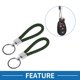 thumbnail image 2 of Llavero de Coche Único Bargains Llavero Universal con Anillo para Llaves de Fob para Casa Metal Tono Plateado Verde Oliva 2 Pcs, 2 of 6