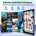 thumbnail image 3 of FITIFUN 10.1 inch Tablet Android 14 Tablets with Case, 4GB RAM 32GB ROM 1TB Expand, Quad-core, HD Display, WiFi, Dual Camera, Blue, 3 of 8