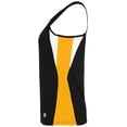 thumbnail image 4 of Holloway Sportswear M Womens Vertical Singlet Black/Light Gold/White 221340, 4 of 4