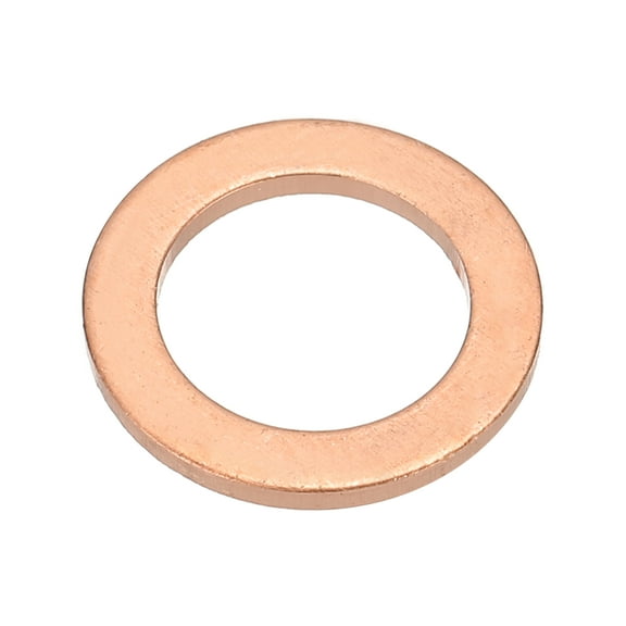 Uxcell M12x18x1.5mm Flat Washers, 25PCS Copper Automotive Drain Plug Gaskets, Purple