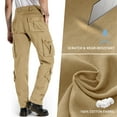 thumbnail image 4 of POENTAB Work Cargo Pants for Men Baggy Outdoor Hiking Fishing Safari Travel Trousers with Multi Pockets Khaki 38 (No Belt), 4 of 7