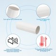 thumbnail image 3 of Uxcell 4.4" Inch Round Ventilation Duct, 12" Inch Long Plastic Pipe Replacement Supply Heating Cooling Ventilation AC System,, 3 of 6