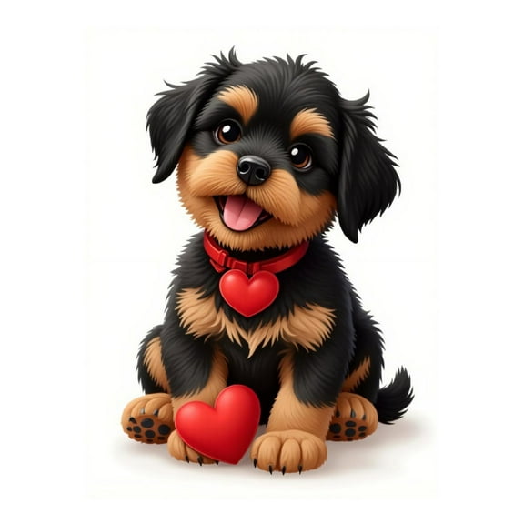 Diamond Art Kit for Adults, Puppy Heart Collar Cute Expression Diamond Painting for Adults Beginners, 5D DIY Diamond Art Painting Kits, Colorful Diamond Painting Craft for Home Decor 12x16