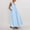 Blue, variant on SMihono Women's Sleeveless Maxi Dress Scoop Neck Ruched Long Dress with Side Pockets Wide Shoulder Elegant Blouse Dresses Black S