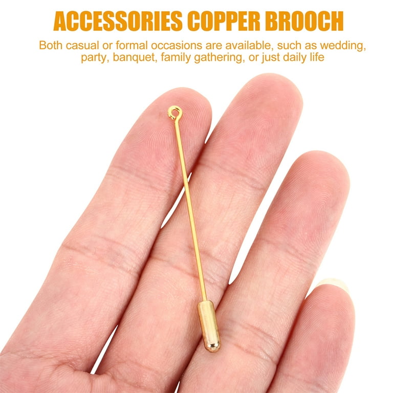 20pcs 97 mm Copper Brooch Stick Pins Ball Stick Pins Long Needle Eye Lapel  Scarf Hat Safety Pins Jewelry Findings for Women DIY Shawls Sewing Wedding