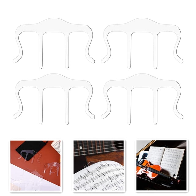 Soporte de página de clip de libro de música de 4 piezas Paquete de 3 soportes de partituras para soportes de partituras Pianos lectura shamjiam Clip del soporte del libro de música