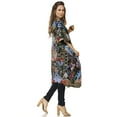 thumbnail image 4 of Sakkas Zeni Women's Short sleeve V-neck Summer Floral Print Caftan Dress Cover-up - 545 - One Size, 4 of 5