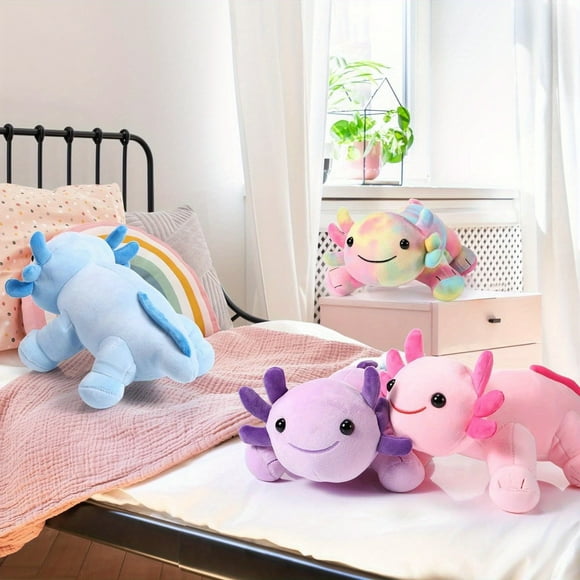 Cuddly Axolotl Plushie - Soft Stuffed Animal & Teddy Bear for Home Decor, Birthday, Halloween, and Christmas Gift - Adorable, Huggable, and Collectible Pillow Doll