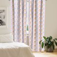 thumbnail image 2 of Ambesonne Cartoon Window Curtains, Dolls and Hearts in Shapes, Each 28" W x 95" L, Rose Multicolor, 2 of 4