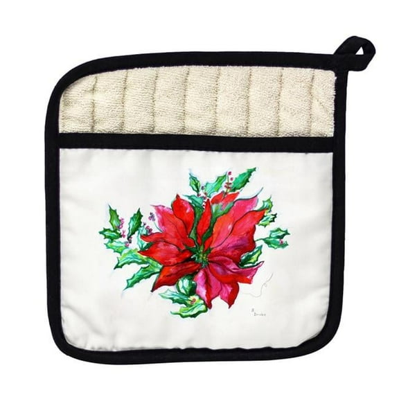 Betsy Drake PT901 Poinsettia Pot Holder