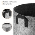 thumbnail image 4 of Uxcell 19.7" x 11.8" 15 Gallon Round Plant Grow Bags with Handles Felt Fabric Gray 2pcs, 4 of 5
