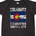 thumbnail image 4 of Inktastic Established August 1, 1876 Colorado Flag Boys or Girls Baby Bodysuit, 4 of 5