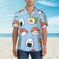 thumbnail image 4 of Haiem Kawaii Sushi Printed Hawaiian Shirt for Men - Men’s Casual Beach Summer Shirts - Stretch Fabric with Modern Fit-Medium, 4 of 9