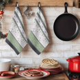 thumbnail image 6 of Green Stripes Abstract Kitchen Towels Set of 1, Geometric Spring Flowers Rustic Absorbent Dish Towels for Kitchen, Microfiber Hand Towel, Quick Drying Tea Towel for Cleaning Decorative Dishcloths, 6 of 7