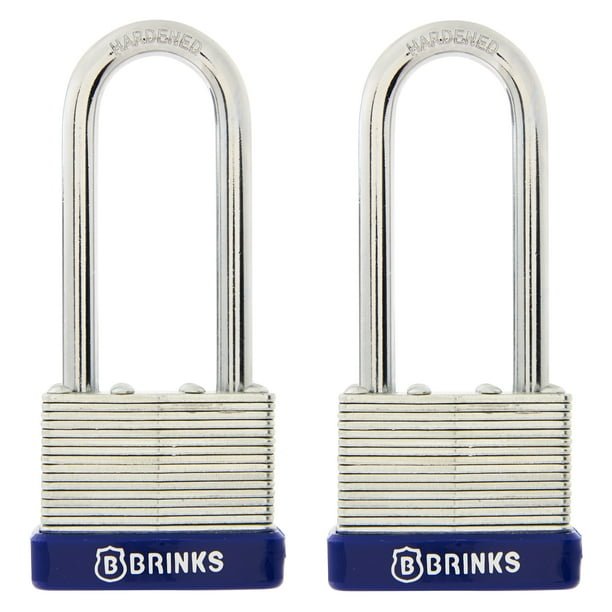 Brinks Laminated Steel Padlock 40mm Body With 2 1 4 Inch Shackle 2 Pack Keyed Alike Walmart Com