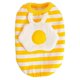 thumbnail image 2 of Spring Summer Pet Clothes Striped Egg Vest Dog Clothes Pet Supplies Accessories For Dog Pet Size M Yellow, 2 of 2