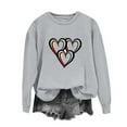 thumbnail image 4 of Xdegoge Valentines Sweatshirt for Women Oversized Cute Heart Graphic Sweatshirts Casual Long Sleeve Crewneck Pullover Fashion Loose Funny Print Tops, 4 of 4