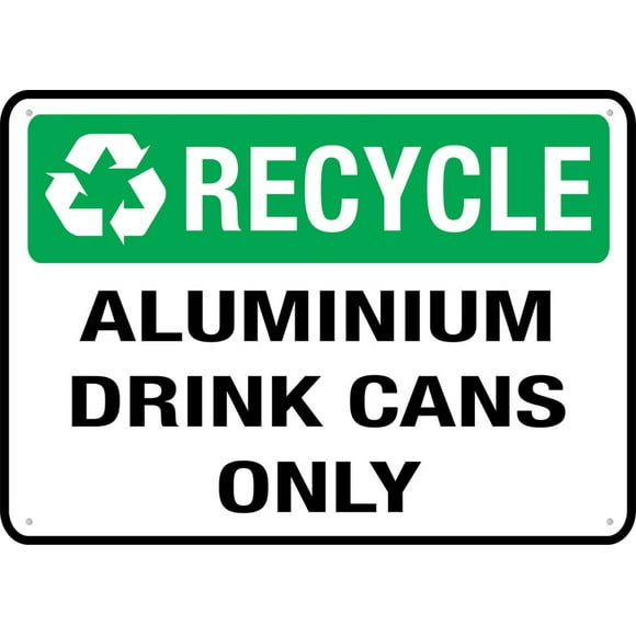 Aluminium Drink Cans Only Sign For Business 8"X12" Rust Free Aluminum Uv Printed,4 Pre-Drilled Holes.Durable/Weatherproof