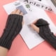 thumbnail image 5 of Guantes sin dedos para mujer, 4 pares de guantes sin dedos, puños, calentadores de brazos, muñequeras, de punto, cortos, de punto, medio dedos, 5 of 7