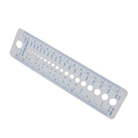 Holiday Time Plastic Knitting Needle Gauge Inch Rulers Sewing Accessories Home DIY Weaving