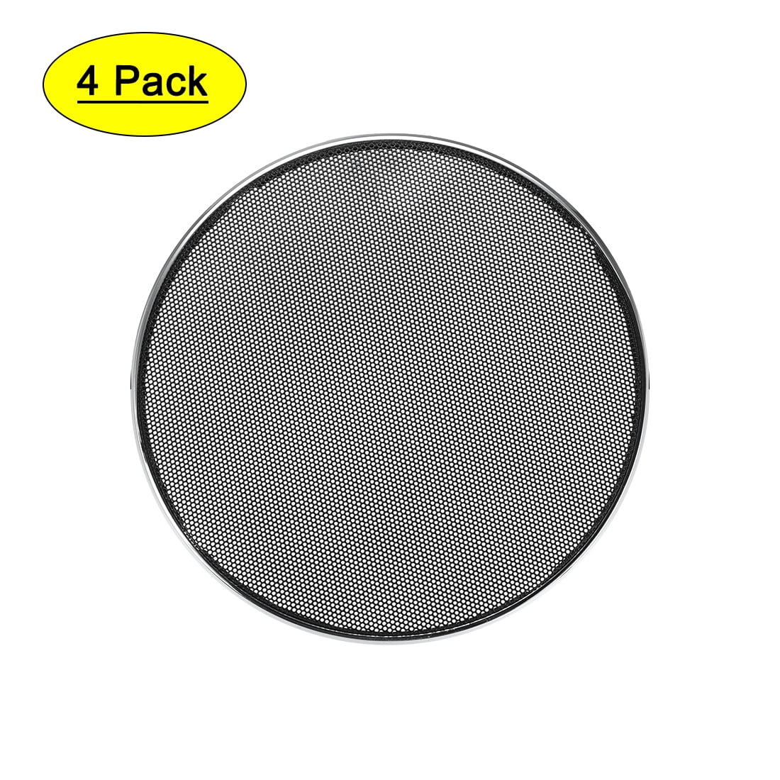 4pcs 6.5" Speaker Grill Mesh Decorative Circle Woofer Guard Protective Cover Audio Parts Silver