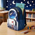 thumbnail image 4 of Xixirimido 17" Large Capacity Backpack for Kids Elementary Bookbag Middle School Bag for Boys & Girls Multi Pockets Rucksack, Astronaut Rocket Space Print, 4 of 8