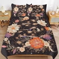 thumbnail image 6 of 3 Pcs Soft Bedding Set, Includes 1 Duvet Cover with Zipper And 2 Pillow,Shams Flower Entwined Snake Queen(90"×90"), 6 of 8