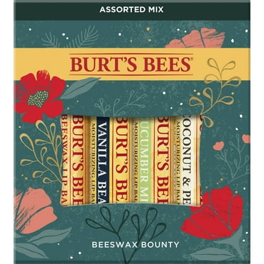 Burt's Bees Festive Holiday Gift Set, 100% Natural Lip Balm Variety ...
