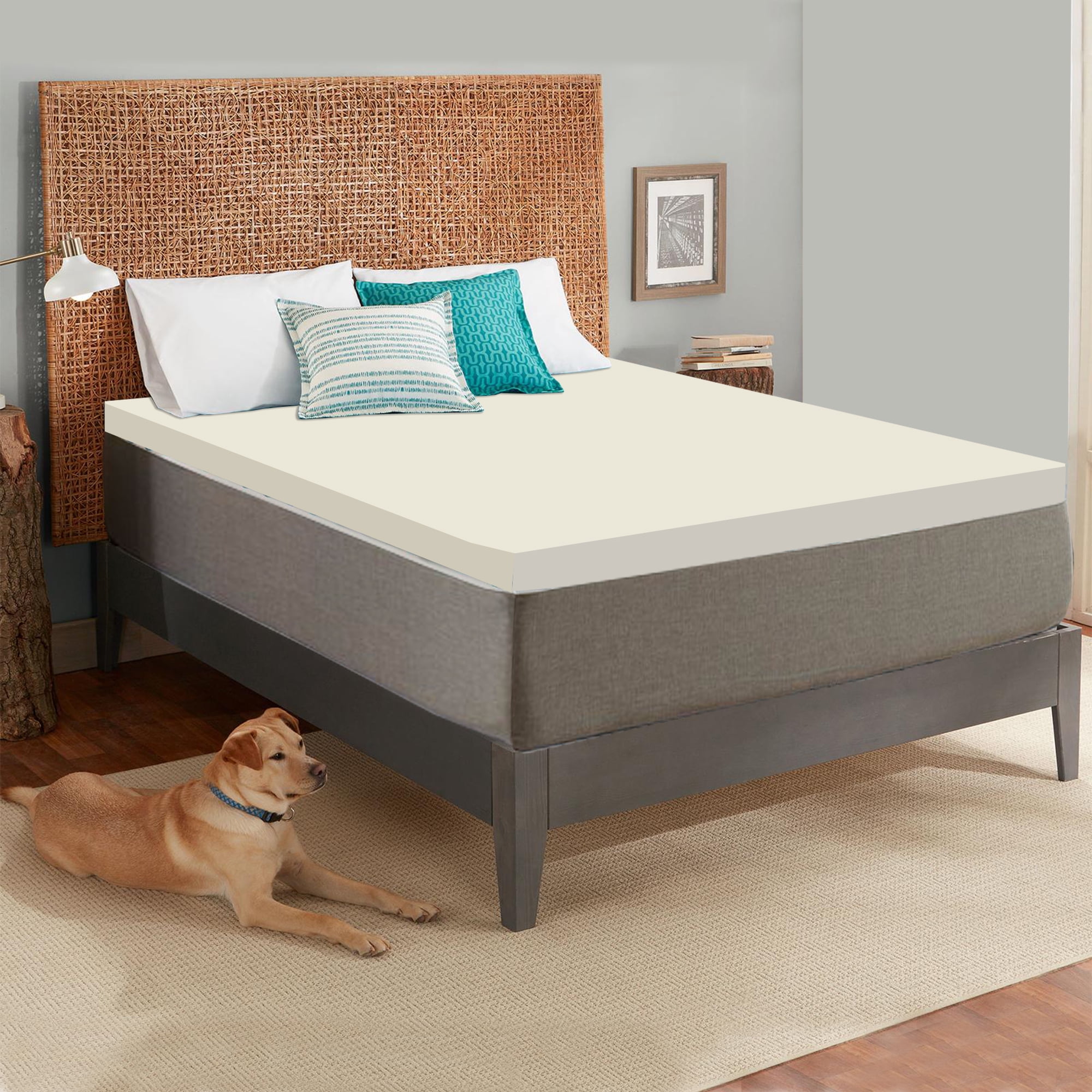 Gowtun 1inch High Density Foam Topper,Adds Comfort to