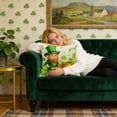 thumbnail image 6 of VBBHG St Patricks Day Shamrock Dwarf Gnome Pillow Cover, 17.71x17.71 Inch Clover Gold Coins Tiny Ladybug Cushion Case Decoration for Sofa Couch, 6 of 6