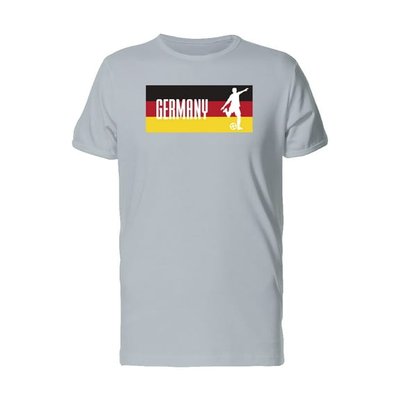 Soccer Player On German Flag Men's Safety Orange T-shirt