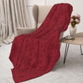 thumbnail image 3 of Hirioo Christmas Red Snowflakes for Flannel Blanket, Cozy and Warm Throw for Bed or Couch ,Perfect for All Seasons-80"x60", 3 of 6